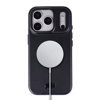 Harlan Full - Grain Leather Snap - On Case – iPhone 17 Pro Max, Black - BlackBrook Case