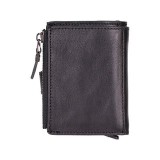 Harlow Full‑Grain Leather Pop‑Up Card Holder, Black - BlackBrook Case