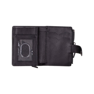 Harlow Full‑Grain Leather Pop‑Up Card Holder, Black - BlackBrook Case