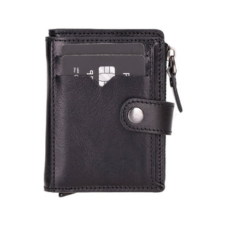 Harlow Pop - up Leather Card Holder, Black - UnBranded