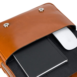 Hazel Premium Leather Backpack – Burnished Tan - BlackBrook Case