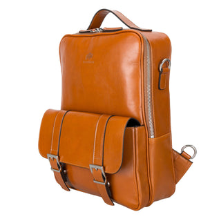 Hazel Premium Leather Backpack – Burnished Tan - BlackBrook Case
