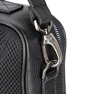 Hazel Premium Leather Backpack –Pebble Black - BlackBrook Case