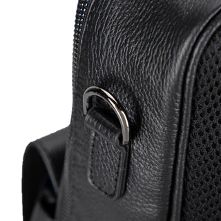 Hazel Premium Leather Backpack –Pebble Black - BlackBrook Case