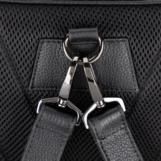 Hazel Premium Leather Backpack –Pebble Black - BlackBrook Case