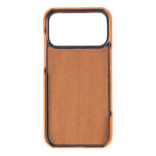 iPhone 17 Pro Max Leather Wallet Case - Burkley Classic 2-in-1 Detachable Folio, Pebble Orange - BlackBrook Case