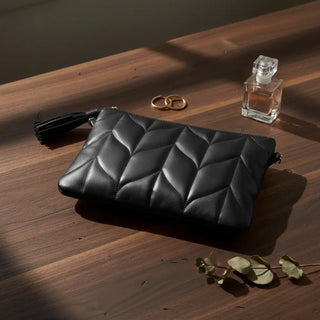 Jewel Leather Women's Bag, Black - BlackBrook Case