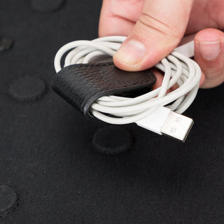 Leather Travel Cable Organizer – Brown - BlackBrook Case