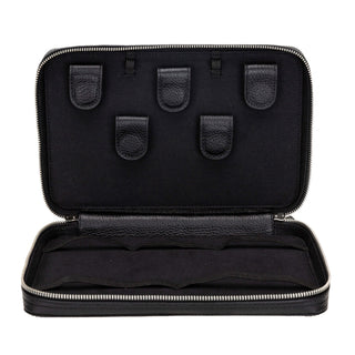 Leather Travel Cable Organizer – Pebble Black - BlackBrook Case