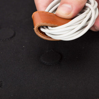 Leather Travel Cable Organizer – Rustic Tan - BlackBrook Case