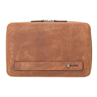 Leather Travel Cable Organizer – Saddle Brown - BlackBrook Case