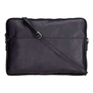 Leeds Slim Leather Laptop / Tablet Sleeve, Black - UnBranded