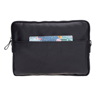 Leeds Slim Leather Laptop / Tablet Sleeve, Black - UnBranded