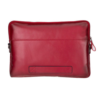Leeds Slim Leather Laptop / Tablet Sleeve, Red - UnBranded