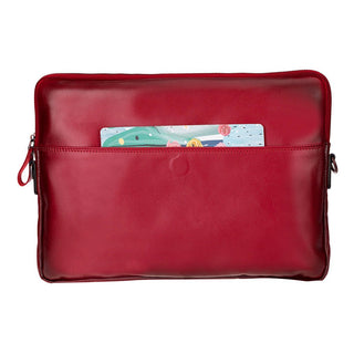 Leeds Slim Leather Laptop / Tablet Sleeve, Red - UnBranded