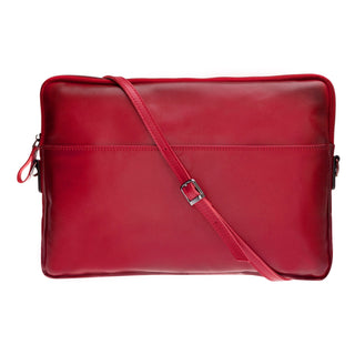 Leeds Slim Leather Laptop / Tablet Sleeve, Red - UnBranded