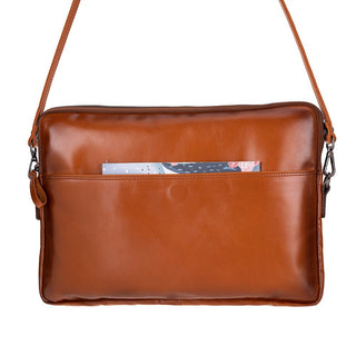 Leeds Slim Leather Laptop / Tablet Sleeve, Tan - UnBranded