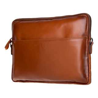 Leeds Slim Leather Laptop / Tablet Sleeve, Tan - UnBranded