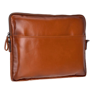 Leeds Slim Leather Laptop / Tablet Sleeve, Tan - UnBranded