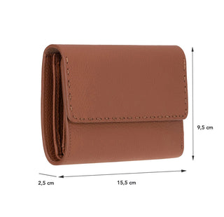 Linea Leather Women's Wallet, Brown - BlackBrook Case