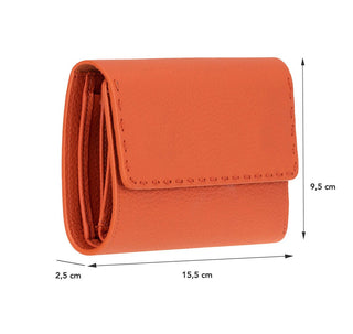 Linea Leather Women's Wallet, Orange - UnBranded