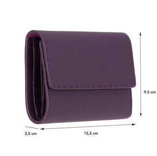 Linea Leather Women's Wallet, Purple - UnBranded