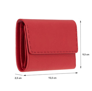 Linea Leather Women's Wallet, Red - UnBranded
