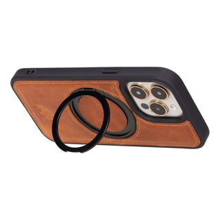 Loop Leather Snap-On Case – iPhone 15 Pro Max, Golden Brown - BlackBrook Case