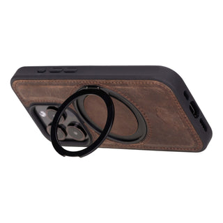 Loop Leather Snap-On Case – iPhone 15 Pro, Distressed Coffee - BlackBrook Case