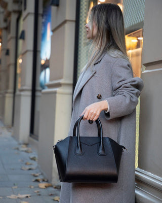 Lorenza Leather Women's Bag, Medium, Black - UnBranded