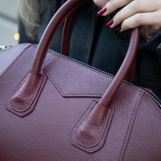 Lorenza Leather Women's Bag, Medium, Bordeaux - BlackBrook Case