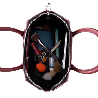 Lorenza Leather Women's Bag, Medium, Bordeaux - BlackBrook Case