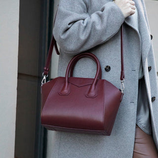 Lorenza Leather Women's Bag, Medium, Bordeaux - BlackBrook Case