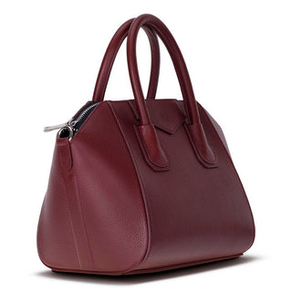Lorenza Leather Women's Bag, Medium, Bordeaux - BlackBrook Case