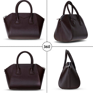 Lorenza Leather Women's Bag, Medium, Brown - BlackBrook Case