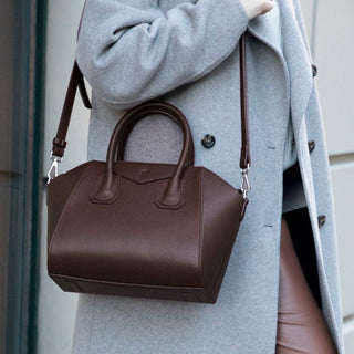 Lorenza Leather Women's Bag, Medium, Brown - BlackBrook Case