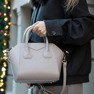 Lorenza Leather Women's Bag, Medium, Mink - BlackBrook Case