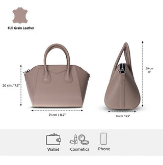 Lorenza Leather Women's Bag, Medium, Mink - BlackBrook Case