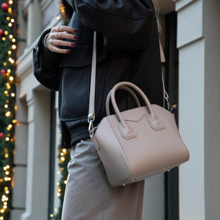 Lorenza Leather Women's Bag, Medium, Mink - BlackBrook Case