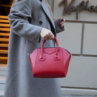 Lorenza Leather Women's Bag, Medium, Red - BlackBrook Case