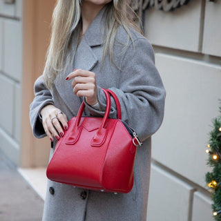 Lorenza Leather Women's Bag, Medium, Red - BlackBrook Case