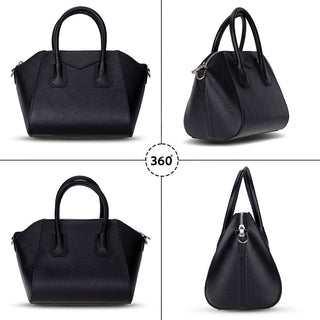 Lorenza Leather Women's Bag, Small, Black - BlackBrook Case