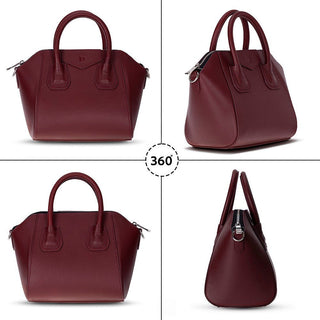 Lorenza Leather Women's Bag, Small, Bordeaux - BlackBrook Case