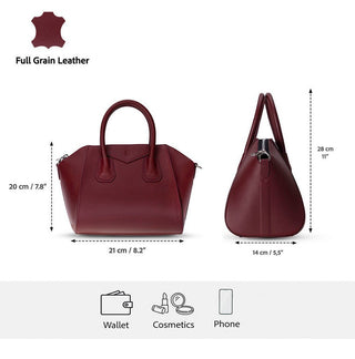Lorenza Leather Women's Bag, Small, Bordeaux - BlackBrook Case
