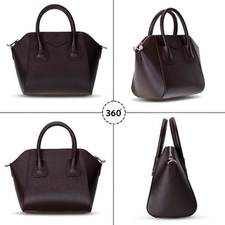 Lorenza Leather Women's Bag, Small, Brown - BlackBrook Case