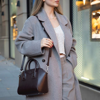 Lorenza Leather Women's Bag, Small, Brown - BlackBrook Case