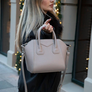 Lorenza Leather Women's Bag, Small, Mink - BlackBrook Case