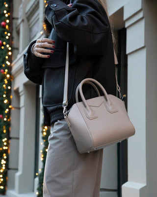 Lorenza Leather Women's Bag, Small, Mink - BlackBrook Case