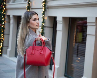 Lorenza Leather Women's Bag, Small, Red - UnBranded