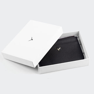 Lucca Women’s Leather Card Holder with Zipper – Mapi Edition, Black - Mapi